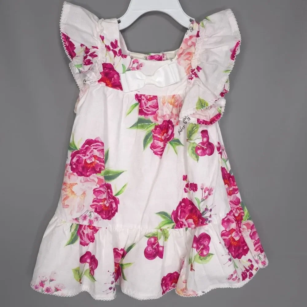 BAKER BY TED‎ BAKER New Kids Baby Dress Set Floral 3Pc Outfit Headband Panty 24M